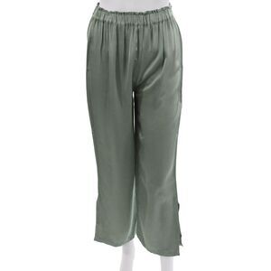 Free For Humanity Womens Cropped Bohemian Green Pants Size One Size